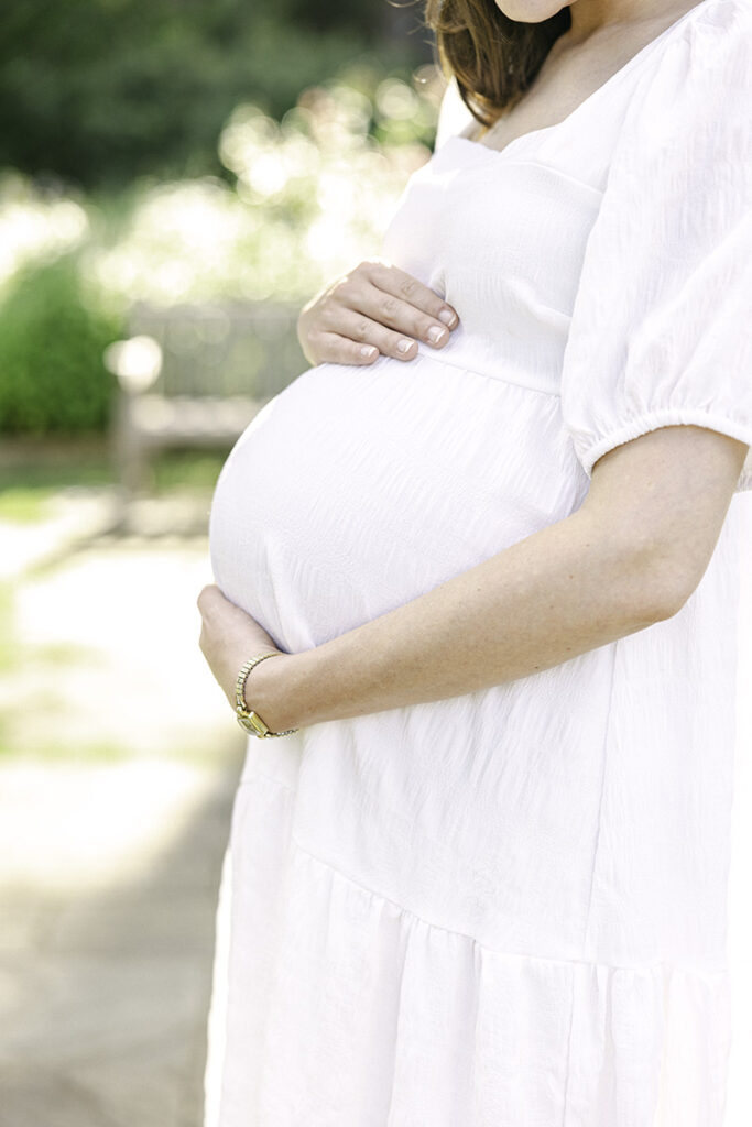 Pregnant Mom's stomach by Birmingham Maternity Photographer